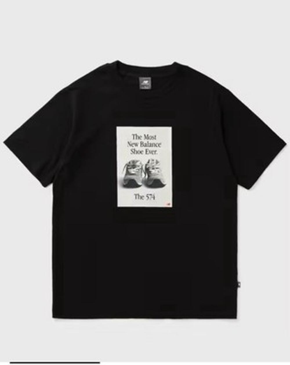 New Balance Men’s 2XL 574 AD T-shirt Black Relaxed Fit